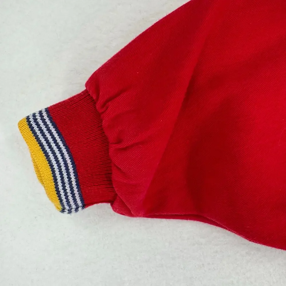 Vintage 90s Little Levis Jumpsuit 6 Months Red‎ Snap Button Boys Girls Retro 80s